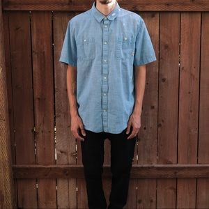 Vans button up shirt blue